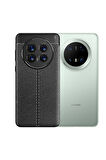 Huawei Mate 70 Pro Uyumlu Silikon Kılıf Deri Desenli Kamera Korumalı Darbe Emici Autofocus Kapak