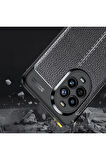 Huawei Nova 13 Pro Uyumlu Silikon Kılıf Deri Desenli Kamera Korumalı Darbe Emici Autofocus Kapak