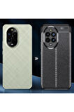 Huawei Nova 13 Pro Uyumlu Silikon Kılıf Deri Desenli Kamera Korumalı Darbe Emici Autofocus Kapak