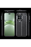 Huawei Nova 13 Pro Uyumlu Silikon Kılıf Deri Desenli Kamera Korumalı Darbe Emici Autofocus Kapak