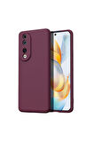 Honor 90 Uyumlu Silikon Kılıf - Kamera Korumalı Esnek Pastel Renk Kapak - Mor