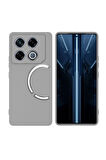 Infinix GT 20 Pro Uyumlu Silikon Kılıf - Kamera Korumalı Esnek Pastel Renk Kapak - Gri