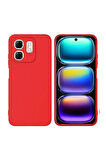 Infinix Smart 9 Uyumlu Silikon Kılıf - Kamera Korumalı Esnek Pastel Renk Kapak - Kırmızı