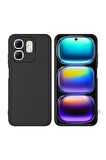 Infinix Smart 9 Uyumlu Silikon Kılıf - Kamera Korumalı Esnek Pastel Renk Kapak - Siyah
