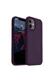 Apple iPhone 11 Uyumlu Silikon Kılıf - Pastel Renk Tonu Esnek Tam Koruma Kapak - Mor