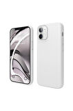 Apple iPhone 12 Mini Uyumlu Silikon Kılıf - Pastel Renk Tonu Esnek Tam Koruma Kapak - Beyaz