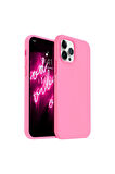 Apple iPhone 12 Pro Uyumlu Silikon Kılıf - Pastel Renk Tonu Esnek Tam Koruma Kapak - Pembe