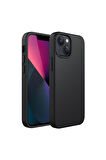 Apple iPhone 13 Uyumlu Silikon Kılıf - Pastel Renk Tonu Esnek Tam Koruma Kapak - Siyah