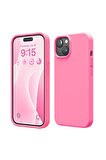 Apple iPhone 14 Uyumlu Silikon Kılıf - Pastel Renk Tonu Esnek Tam Koruma Kapak - Pembe