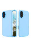 Apple iPhone 16 Plus Uyumlu Silikon Kılıf - Pastel Renk Tonu Esnek Tam Koruma Kapak - Mavi