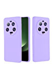 Xiaomi 13 Ultra Uyumlu Silikon Kılıf - Kamera Korumalı Esnek Pastel Renk Kapak - Lila