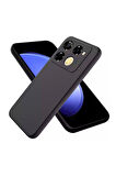 Infinix Note 40 Pro Uyumlu Silikon Kılıf - Kamera Korumalı Esnek Pastel Renk Kapak - Siyah