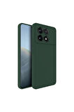 Poco X6 Pro Uyumlu Silikon Kılıf - Kamera Korumalı Esnek Pastel Renk Kapak - Yeşil