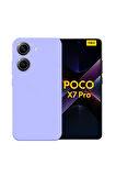 Poco X7 Pro Iron Man Edition Uyumlu Silikon Kılıf - Kamera Korumalı Esnek Pastel Renk Kapak - Lila