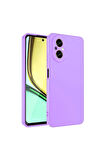 Realme C67 Uyumlu Silikon Kılıf - Kamera Korumalı Esnek Pastel Renk Kapak - Lila