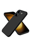 Tecno Camon 20 Pro Uyumlu Silikon Kılıf - Kamera Korumalı Esnek Pastel Renk Kapak - Siyah