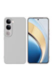 Vivo V40 Lite Uyumlu Silikon Kılıf - Kamera Korumalı Esnek Pastel Renk Kapak - Gri