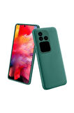 Vivo V30 Pro Uyumlu Silikon Kılıf - Kamera Korumalı Esnek Pastel Renk Kapak - Yeşil