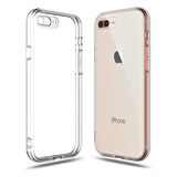 Apple iPhone 8 Plus Uyumlu Şeffaf Silikon Kılıf - Kamera Korumalı Esnek Tam Koruma Kapak