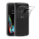 LG K10 2017 Uyumlu Şeffaf Silikon Kılıf - Kamera Korumalı Esnek Tam Koruma Kapak