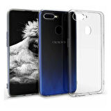 Oppo A5S Uyumlu Şeffaf Silikon Kılıf - Kamera Korumalı Esnek Tam Koruma Kapak