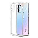 Oppo Reno 5 Pro 5G Uyumlu Şeffaf Silikon Kılıf - Kamera Korumalı Esnek Tam Koruma Kapak