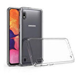Samsung Galaxy A10 Uyumlu Şeffaf Silikon Kılıf - Kamera Korumalı Esnek Tam Koruma Kapak