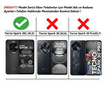 Tecno Spark 30C Kılıf Darbe Emici Köşe Korumalı Kartlıklı Cüzdanlı Silikon Kapak - Şeffaf