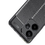 Redmi 13 4G Silikon Kılıf Deri Desenli Kamera Korumalı Darbe Emici Kapak