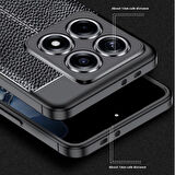 Xiaomi 14T Uyumlu Silikon Kılıf Deri Desenli Kamera Korumalı Darbe Emici Kapak