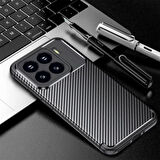 Xiaomi 15 Uyumlu Silikon Kılıf Karbon Desenli Darbe Emici Autofocus Tam koruma Kapak