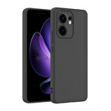 Oppo Reno 13F Uyumlu Silikon Kılıf - Kamera Korumalı Esnek Pastel Renk Kapak - Siyah