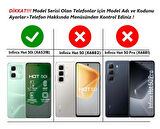 Infinix Hot 50i Uyumlu Kılıf Yüzüklü Standlı Extra Darbe Koruma Sert Silikon Kapak - Lacivert