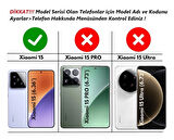 Xiaomi 15 Uyumlu Kılıf Yüzüklü Standlı Extra Darbe Koruma Sert Silikon Kapak - Siyah