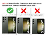 Samsung Galaxy S23 Ultra Uyumlu Kılıf Yüzüklü Standlı Extra Darbe Koruma Sert Silikon Kapak - Yeşil