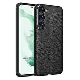 Samsung Galaxy S23 Uyumlu Deri Desenli Silikon Kılıf - Extra Darbe Emici Kamera Korumalı Kapak