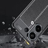 Poco M6 Pro Deri Desenli Silikon Kılıf - Ultra Darbe Emici Kamera Korumalı Kapak