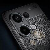 Poco M6 Pro Deri Desenli Silikon Kılıf - Ultra Darbe Emici Kamera Korumalı Kapak