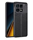 Poco X6 Pro Deri Desenli Silikon Kılıf - Ultra Darbe Emici Kamera Korumalı Kapak