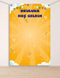 Okuluna Hoşgeldin Hatıra Fotoğraf Panosu Branda 100x150