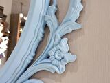 Ayna Denizi Vintage Light Blue Taç Model Açık Mavi Renk Dekoratif Ayna