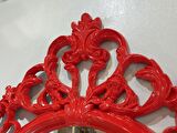 Ayna Denizi Vintage Red Taç Model Kırmızı Renk Dekoratif Ayna