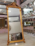 Ayna Denizi Vintage Madam Gold Model Altın Renk Dekoratif Ayaklı Boy Aynası