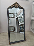 Ayna Denizi Princess Anthracite Gold Model Antrasit Altın Renk Dekoratif Ayaklı Boy Aynası