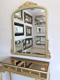 Ayna Denizi Lady Shiny Gold Model Platin Altın Renk Dekoratif Ayna