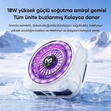 MEMO CX21 18W Manyetik Telefon Soğutucu RGB Işıklı Yarı İletken Buz Soğutmalı Mobil Oyun Fanı-1852