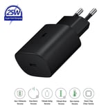 Samsung Galaxy M23 5G Uyumlu 25W Type-C Girişli Super Hızlı Şarj Cihazı Adaptör - İthalatçı Garantili - Siyah