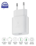 Samsung Galaxy M56 Uyumlu 25W Type-C Girişli Super Hızlı Şarj Cihazı Adaptör - İthalatçı Garantili - Beyaz