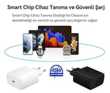 Samsung Galaxy A37 Uyumlu 45W Type-C Girişli Super Hızlı Şarj Cihazı Adaptör - İthalatçı Garantili - Beyaz