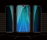 Redmi Note 8 Pro Hayalet Ekran Koruyucu 9D Kırılmaz Cam Gizlilik Korumalı - Extra Darbe Koruma-Ekranı Tam Kaplar